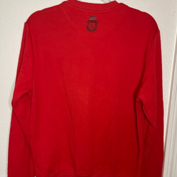 Billionaire Italian Couture | Red Logo Crew Neck Sweatshirt - Picture 4 of 9